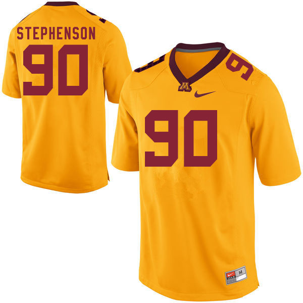 Men #90 Matthew Stephenson Minnesota Golden Gophers College Football Jerseys Sale-Gold - Click Image to Close